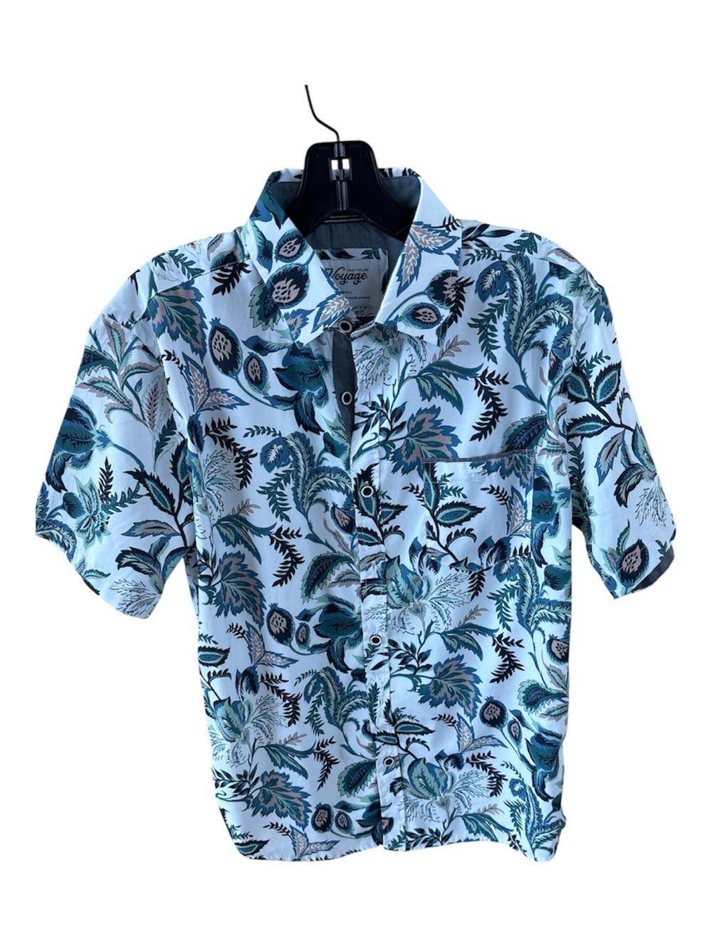 Voyage White Floral Short-Sleeve Button-Down Shirt
